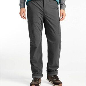 LL Bean Men's Cresta Hiking Pants, Standard Fit, Fleece-Lined  Gray Sz 38